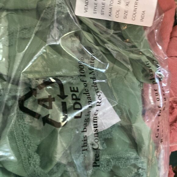 NWT REVOLVE Tularosa Ethereal Sage Mint Green Kaia Ruffle Sheer Top Blouse - Picture 16 of 17